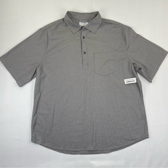 Old Navy Other - Old Navy Button Up Polo Shirt Men’s XL Built In Flex Short Sleeve Gray NEW/Tags
